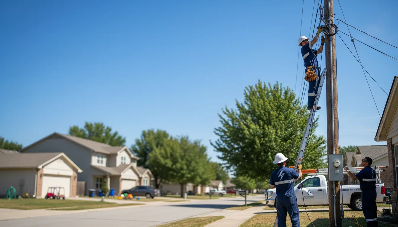 Residential electrician providing installation services in Sims, AR